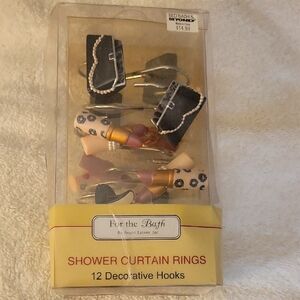 Chic Shower Curtain Rings with Fashionable Hooks